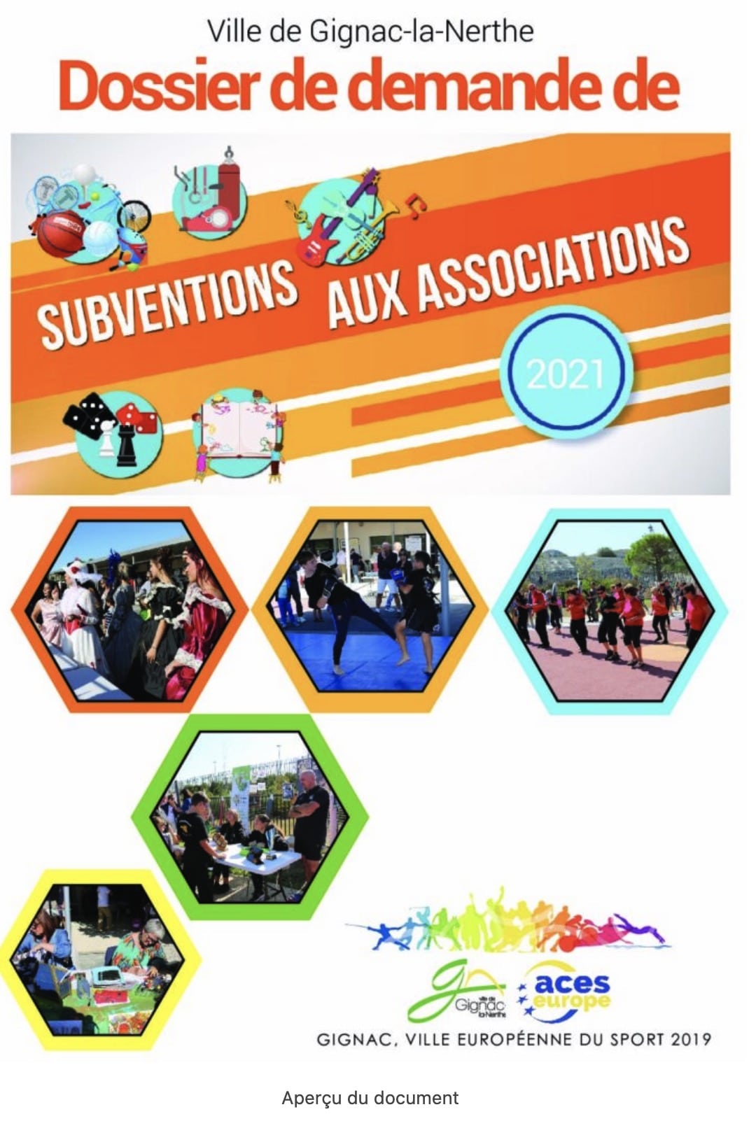 dossier subvention