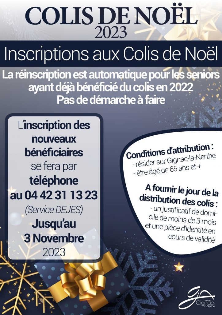 COLIS DE NOËL SENIORS 2022 • GIGNAC LA NERTHE