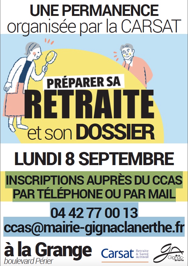 RETRAITE – PERMANENCE DE LA CARSAT