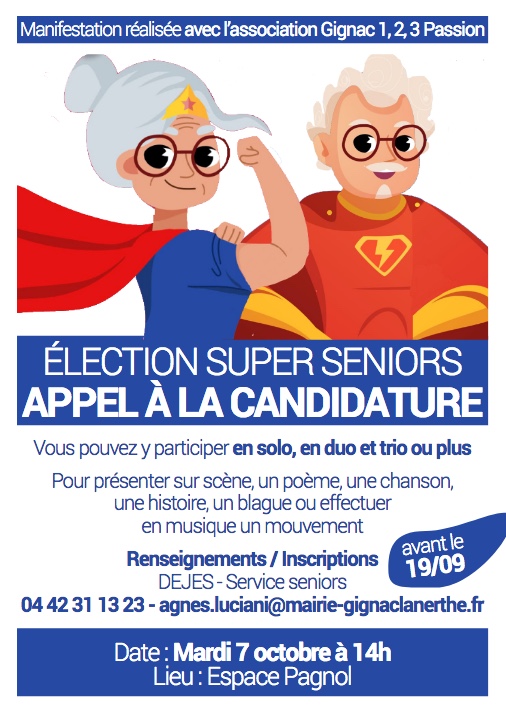 ÉLECTION SUPER SENIORS – APPEL À CANDIDATURE